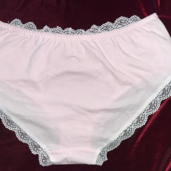PINK Lolita Kawaii High waist Lace front Cotton Panties. Soft and sensual Cotton - Picture 2 of 4